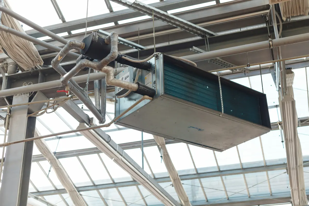 Ducted centralised HVAC system during installation phase in a bungalow, Ampang
